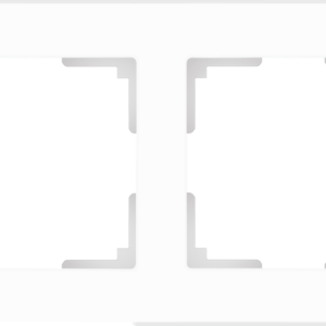 WL01-Frame-02 / Рамка на 2 поста (белый матовый,стекло)
