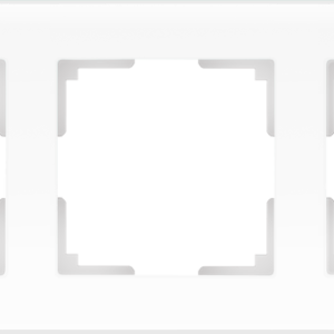 WL01-Frame-03 / Рамка на 3 поста (белый матовый,стекло)