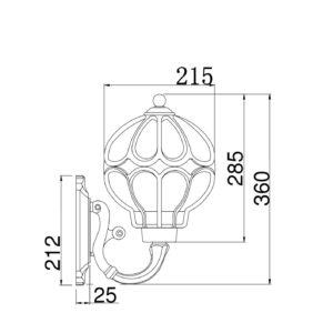 Настенный светильник (бра) Outdoor O024WL-01G