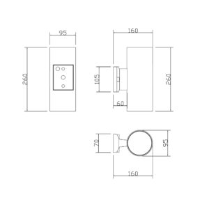 Настенный светильник (бра) Outdoor O419WL-02GR